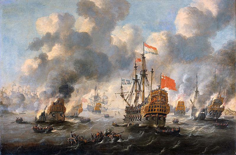 Esaias Van de Velde The burning of the English fleet off Chatham Germany oil painting art